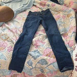Madewell stretch skinny jeans.